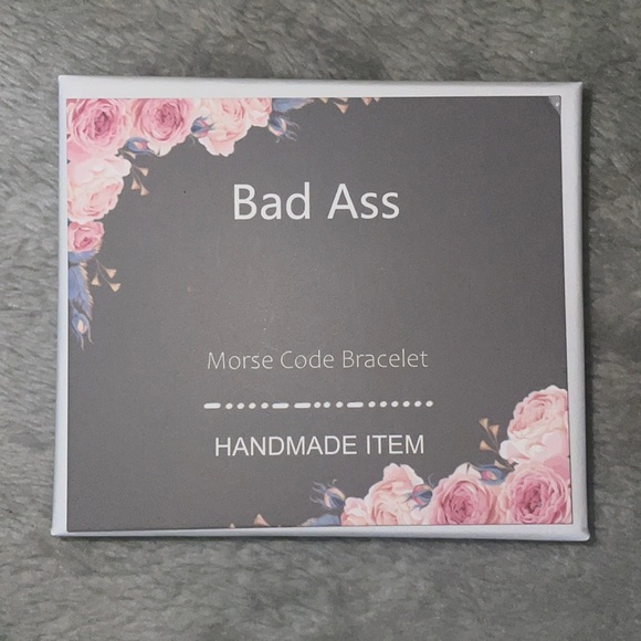 NWOT Morse Code Bracelet: Bad Ass - Picture 2 of 4